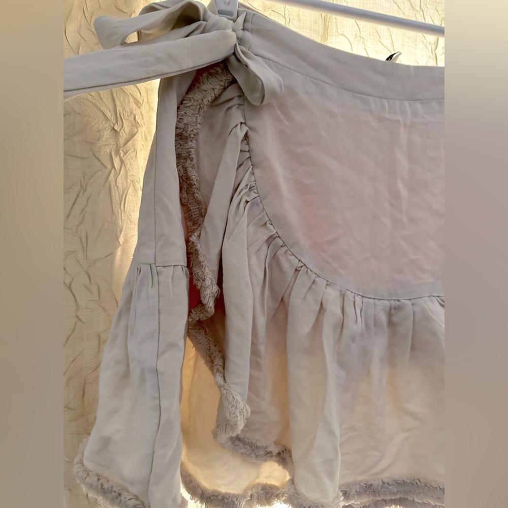 EMMIE ROSE Ruffle Wrap Mini Skirt - Picture 4 of 13